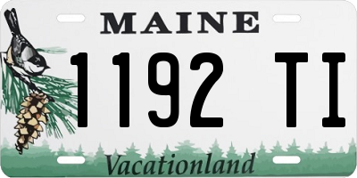 ME license plate 1192TI