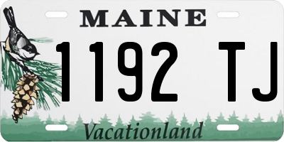 ME license plate 1192TJ