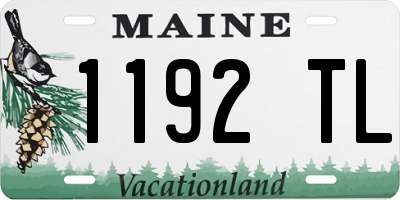 ME license plate 1192TL