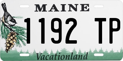 ME license plate 1192TP
