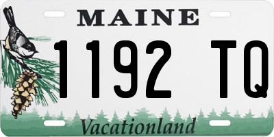 ME license plate 1192TQ