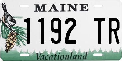ME license plate 1192TR
