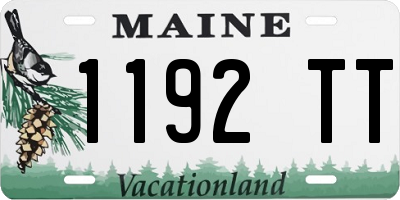 ME license plate 1192TT