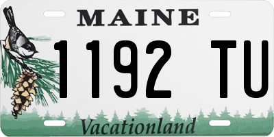 ME license plate 1192TU