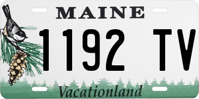 ME license plate 1192TV