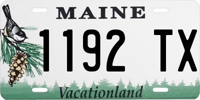 ME license plate 1192TX