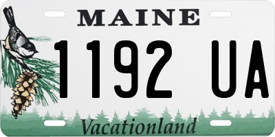 ME license plate 1192UA
