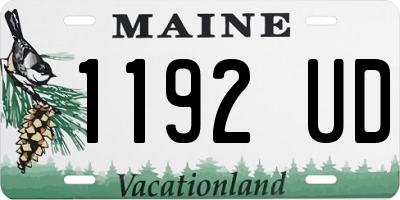 ME license plate 1192UD