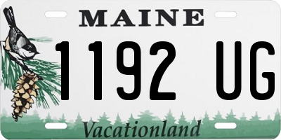 ME license plate 1192UG