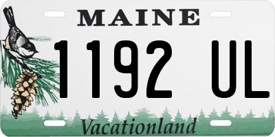 ME license plate 1192UL