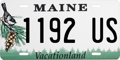 ME license plate 1192US