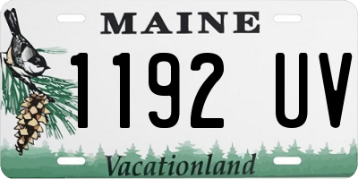 ME license plate 1192UV