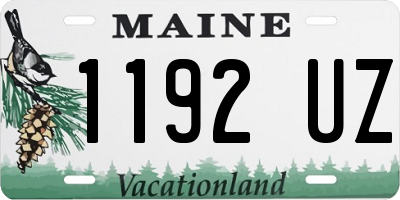 ME license plate 1192UZ