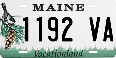 ME license plate 1192VA