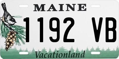 ME license plate 1192VB