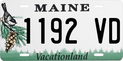 ME license plate 1192VD