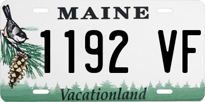 ME license plate 1192VF