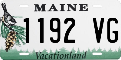 ME license plate 1192VG