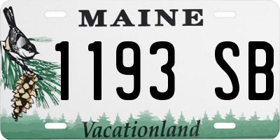 ME license plate 1193SB