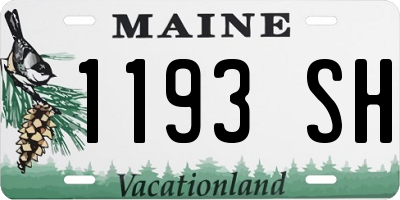 ME license plate 1193SH