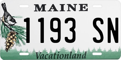 ME license plate 1193SN