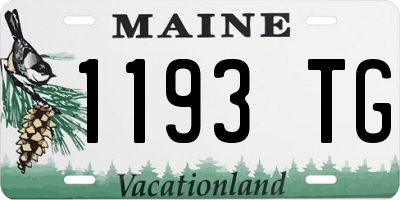 ME license plate 1193TG