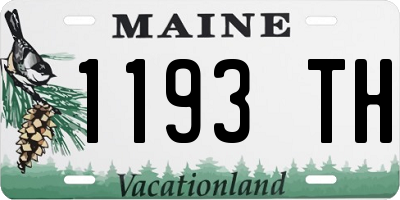 ME license plate 1193TH