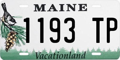 ME license plate 1193TP