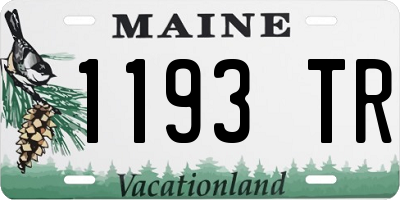 ME license plate 1193TR