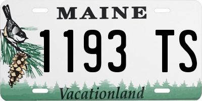 ME license plate 1193TS