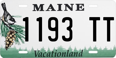 ME license plate 1193TT