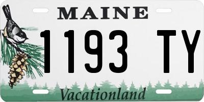 ME license plate 1193TY