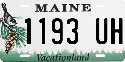 ME license plate 1193UH