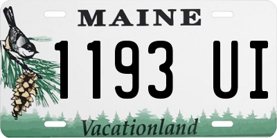 ME license plate 1193UI