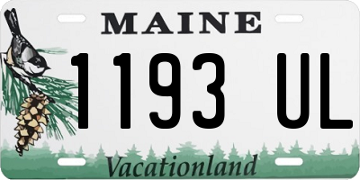 ME license plate 1193UL