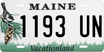 ME license plate 1193UN
