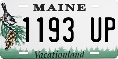 ME license plate 1193UP
