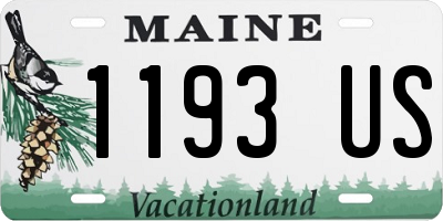 ME license plate 1193US