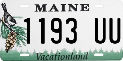 ME license plate 1193UU