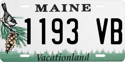 ME license plate 1193VB