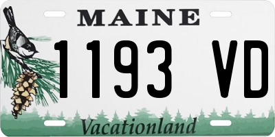 ME license plate 1193VD