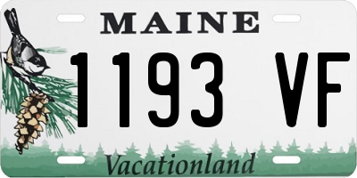 ME license plate 1193VF