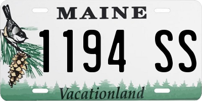 ME license plate 1194SS