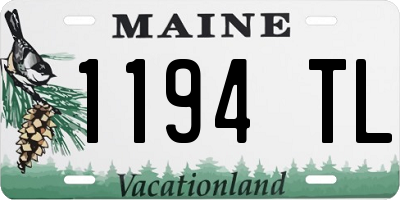 ME license plate 1194TL