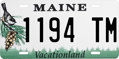 ME license plate 1194TM