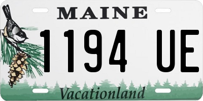 ME license plate 1194UE