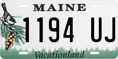 ME license plate 1194UJ