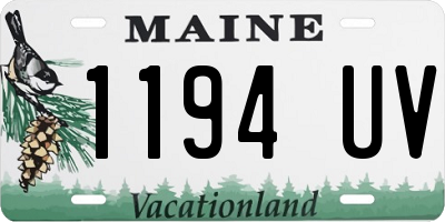 ME license plate 1194UV