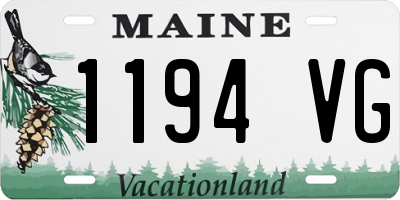 ME license plate 1194VG