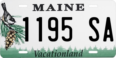 ME license plate 1195SA